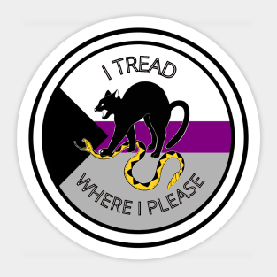 I Tread Where I Please - Demisexual Sticker